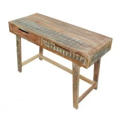 48 in. Rectangular Brown Mango Wood Writing Desk by Litton Lane -Outlet Litton Lane Store brown litton lane writing desks 042763 4f 1000