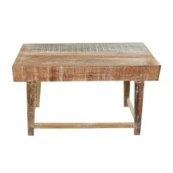 48 in. Rectangular Brown Mango Wood Writing Desk by Litton Lane -Outlet Litton Lane Store brown litton lane writing desks 042763 66 1000