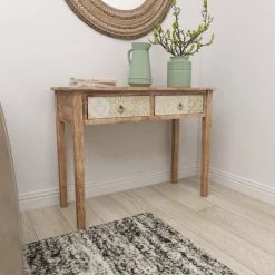 Rectangle Brown Metal 2 Drawer Writing Desk With Embellished Drawers by Litton Lane 16 Rectangle Brown Metal 2 Drawer Writing Desk With Embellished Drawers by Litton Lane -Outlet Litton Lane Store brown litton lane writing desks 43743 44 1000