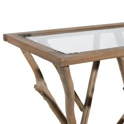 45 in. Brown Rectangle Wood Contemporary Console Table by Litton Lane -Outlet Litton Lane Store clear litton lane console tables 54332 c3 1000