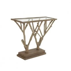 45 in. Brown Rectangle Wood Contemporary Console Table by Litton Lane -Outlet Litton Lane Store clear litton lane console tables 54332 e1 1000