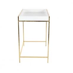 22 in. Gold Rectangle Wood Contemporary Console Table 2 Pieces by Litton Lane -Outlet Litton Lane Store clear white litton lane console tables 65646 e1 1000