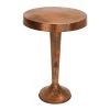19 in. Copper Round Aluminum End Table with Hammered Design by Litton Lane