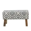 Cream Upholstered Bench 17 in. x 50 in. x 13 in. by Litton Lane -Outlet Litton Lane Store cream litton lane bedroom benches 041608 64 1000