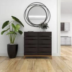 Brown Wood Contemporary Cabinet by Litton Lane -Outlet Litton Lane Store dark brown litton lane accent cabinets 041118 44 1000