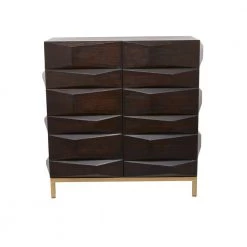 Brown Wood Contemporary Cabinet by Litton Lane