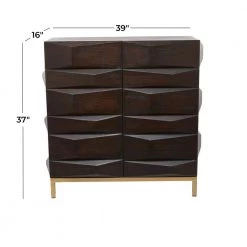 Brown Wood Contemporary Cabinet by Litton Lane -Outlet Litton Lane Store dark brown litton lane accent cabinets 041118 c3 1000