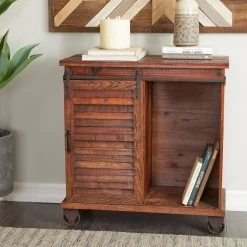 Brown Metal Rustic Cabinet by Litton Lane -Outlet Litton Lane Store dark brown litton lane accent cabinets 041630 31 1000