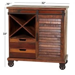 Brown Metal Rustic Cabinet by Litton Lane -Outlet Litton Lane Store dark brown litton lane accent cabinets 041630 76 1000