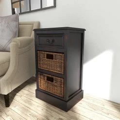 28 in. x 16 in. x 12 in. Maroon Wood Traditional Storage Unit by Litton Lane -Outlet Litton Lane Store dark brown litton lane accent cabinets 96250 44 1000