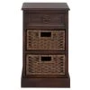 28 in. x 16 in. x 12 in. Maroon Wood Traditional Storage Unit by Litton Lane