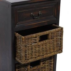 28 in. x 16 in. x 12 in. Maroon Wood Traditional Storage Unit by Litton Lane -Outlet Litton Lane Store dark brown litton lane accent cabinets 96250 a0 1000