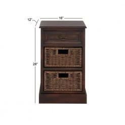 28 in. x 16 in. x 12 in. Maroon Wood Traditional Storage Unit by Litton Lane -Outlet Litton Lane Store dark brown litton lane accent cabinets 96250 c3 1000