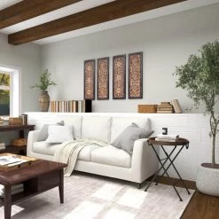 20 in. Black Round Wood End Table with Brown Top by Litton Lane -Outlet Litton Lane Store dark brown litton lane end side tables 50470 76 1000