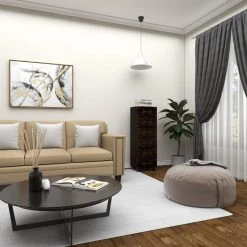 6-Drawer Brown Vintage Faux Leather Chest with Rivets and Straps Detailing (50 X 16 X 12) by Litton Lane -Outlet Litton Lane Store dark java litton lane sideboards buffet tables 66862 1f 1000