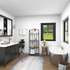 68 in. Metal Traditional 4 Shelf Bakers Rack in Black by Litton Lane -Outlet Litton Lane Store dark litton lane baker s racks 63065 fa 1000