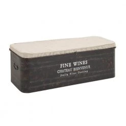 Brown Storage Industrial Bench 17 in. x 48 in. x 16 in. by Litton Lane -Outlet Litton Lane Store espresso brown litton lane dining benches 93712 40 1000