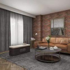 Brown Storage Industrial Bench 17 in. x 48 in. x 16 in. by Litton Lane -Outlet Litton Lane Store espresso brown litton lane dining benches 93712 76 1000