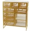 32 in. x 28 in. x 13 in. Gold Contemporary Metal Accent Cabinet Storage Unit by Litton Lane -Outlet Litton Lane Store gold litton lane accent cabinets 041186 64 1000