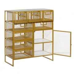 32 in. x 28 in. x 13 in. Gold Contemporary Metal Accent Cabinet Storage Unit by Litton Lane -Outlet Litton Lane Store gold litton lane accent cabinets 041186 77 1000