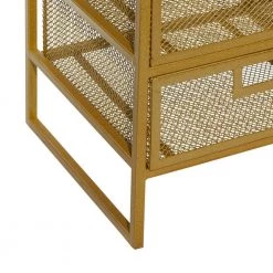 32 in. x 28 in. x 13 in. Gold Contemporary Metal Accent Cabinet Storage Unit by Litton Lane -Outlet Litton Lane Store gold litton lane accent cabinets 041186 fa 1000