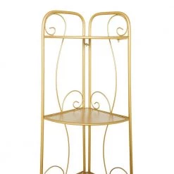 65 In. Gold Metal Glam Bakers Rack by Litton Lane -Outlet Litton Lane Store gold litton lane baker s racks 040606 44 1000