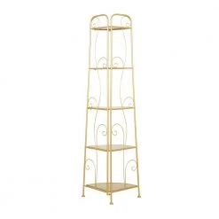 65 In. Gold Metal Glam Bakers Rack by Litton Lane -Outlet Litton Lane Store gold litton lane baker s racks 040606 66 1000