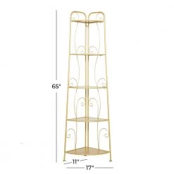65 In. Gold Metal Glam Bakers Rack by Litton Lane -Outlet Litton Lane Store gold litton lane baker s racks 040606 76 1000