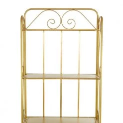 67 In. Gold Metal Glam Bakers Rack by Litton Lane -Outlet Litton Lane Store gold litton lane baker s racks 041022 44 1000