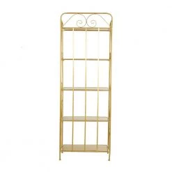 67 In. Gold Metal Glam Bakers Rack by Litton Lane -Outlet Litton Lane Store gold litton lane baker s racks 041022 66 1000