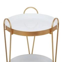 26 in. Gold Metal Contemporary Bar Cart by Litton Lane -Outlet Litton Lane Store gold litton lane bar carts 040088 44 1000