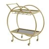 31 in. Gold Metal Contemporary Bar Cart by Litton Lane -Outlet Litton Lane Store gold litton lane bar carts 041293 64 1000
