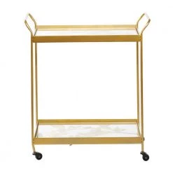 31 in. Gold Contemporary Metal Bar Cart by Litton Lane 14 31 in. Gold Contemporary Metal Bar Cart by Litton Lane -Outlet Litton Lane Store gold litton lane bar carts 16438 66 1000