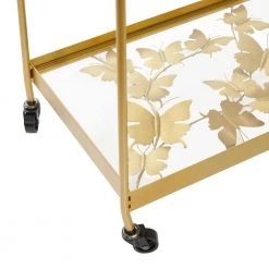 31 in. Gold Contemporary Metal Bar Cart by Litton Lane 16 31 in. Gold Contemporary Metal Bar Cart by Litton Lane -Outlet Litton Lane Store gold litton lane bar carts 16438 c3 1000
