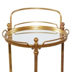 31 in. Brass Metal Traditional Bar Cart by Litton Lane -Outlet Litton Lane Store gold litton lane bar carts 87439 1f 1000