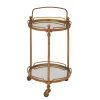31 in. Brass Metal Traditional Bar Cart by Litton Lane -Outlet Litton Lane Store gold litton lane bar carts 87439 64 1000