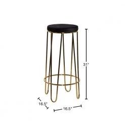 31 in. Gold Contemporary Canvas Bar Stool by Litton Lane 12 31 in. Gold Contemporary Canvas Bar Stool by Litton Lane -Outlet Litton Lane Store gold litton lane bar stools 39741 40 1000