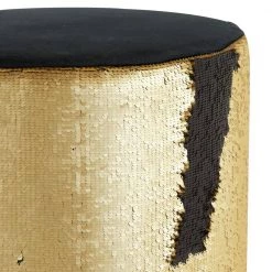 16 in. Gold Fabric Contemporary Stool by Litton Lane -Outlet Litton Lane Store gold litton lane bar stools 53749 44 1000