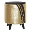 16 in. Gold Fabric Contemporary Stool by Litton Lane -Outlet Litton Lane Store gold litton lane bar stools 53749 64 1000