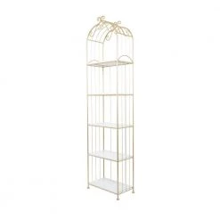 79 In. Gold Marble Glam Shelving Unit by Litton Lane -Outlet Litton Lane Store gold litton lane bookcases bookshelves 040338 4f 1000
