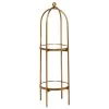 46 in. Gold Metal Glam 2 Shelf Shelving Unit by Litton Lane