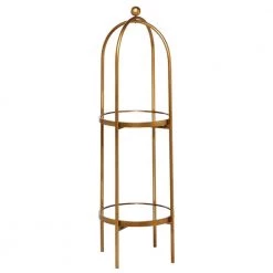 46 in. Gold Metal Glam 2 Shelf Shelving Unit by Litton Lane