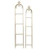 74 in. Gold Contemporary Metal 4 Shelf Shelving Unit (Set of 2) by Litton Lane -Outlet Litton Lane Store gold litton lane bookcases bookshelves 46038 64 1000
