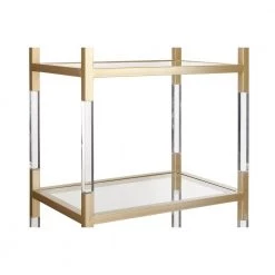 69 in. Gold Metal Contemporary 4 Shelf Shelving Unit by Litton Lane -Outlet Litton Lane Store gold litton lane bookcases bookshelves 56936 4f 1000