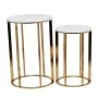 16 in. Gold Round Marble End Table with 2-Pieces by Litton Lane -Outlet Litton Lane Store gold litton lane coffee tables 040318 64 1000