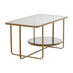 14 In. Gold Metal Contemporary Coffee Table by Litton Lane -Outlet Litton Lane Store gold litton lane coffee tables 041230 c3 1000