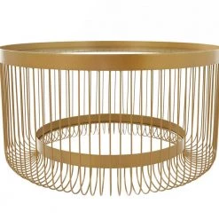28 In. Gold Metal Contemporary Coffee Table by Litton Lane -Outlet Litton Lane Store gold litton lane coffee tables 041232 c3 1000