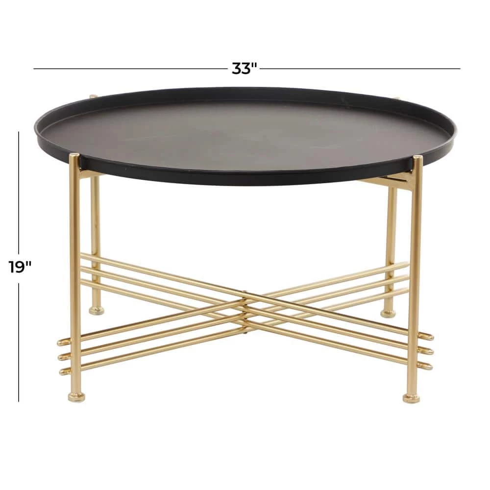 19 in. Gold Metal Modern Coffee Table by Litton Lane 7 19 in. Gold Metal Modern Coffee Table by Litton Lane - Image 5
