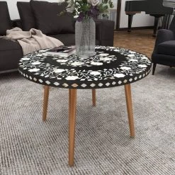 30 in. Gold Round Metal Eclectic Coffee Table by Litton Lane 21 30 in. Gold Round Metal Eclectic Coffee Table by Litton Lane -Outlet Litton Lane Store gold litton lane coffee tables 32785 44 1000