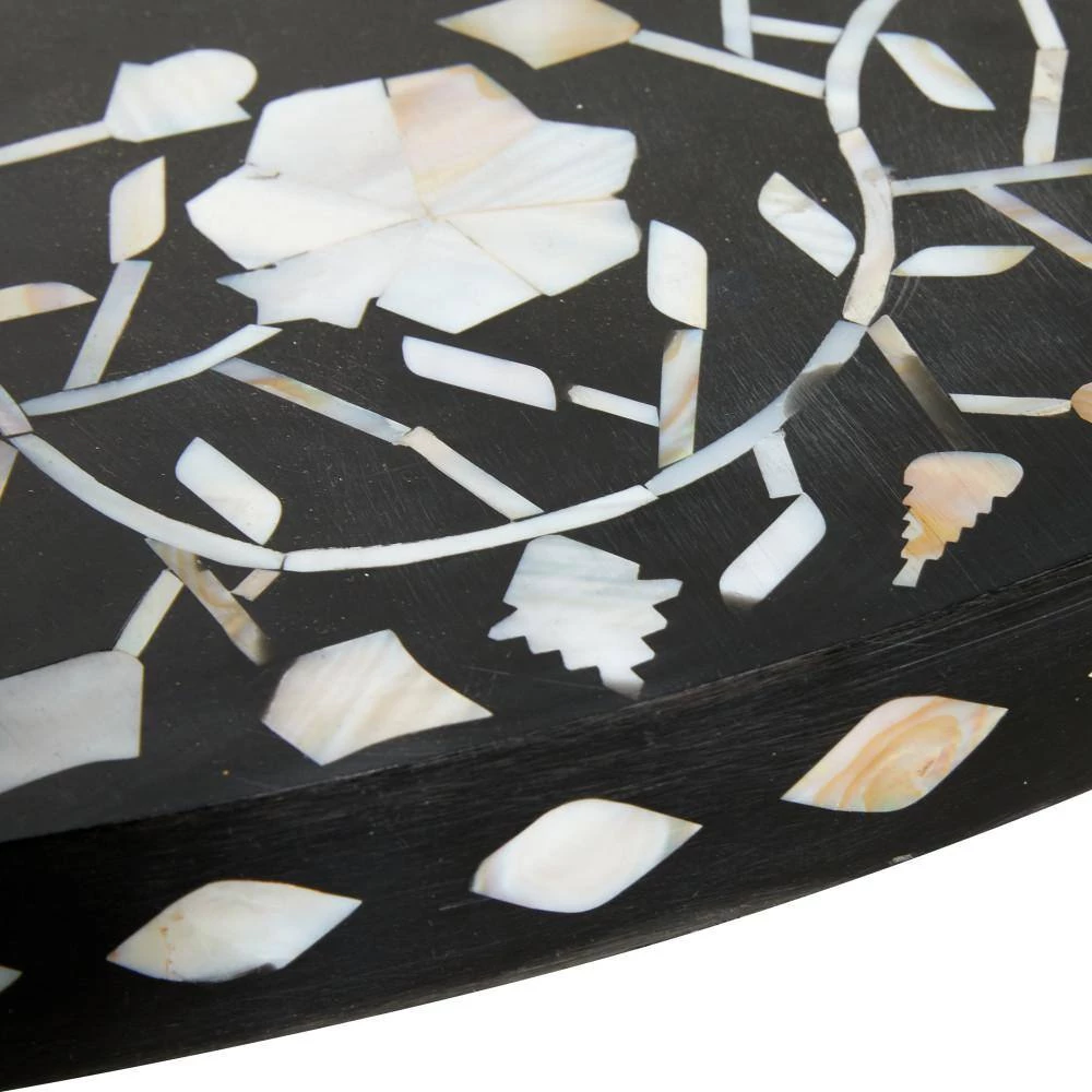 30 in. Gold Round Metal Eclectic Coffee Table by Litton Lane 8 30 in. Gold Round Metal Eclectic Coffee Table by Litton Lane - Image 6